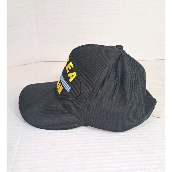 Korea Veteran Patch Trucker Cap USA Made Military War Ribbon Snapback Hat - Picture 4 of 7